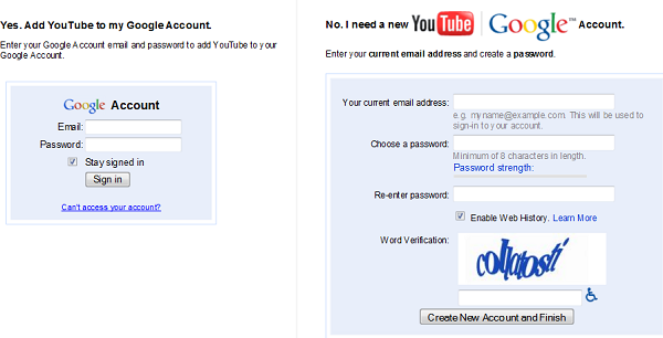 YouTube | Google Account Sync