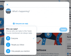 Choose who can reply to your tweet