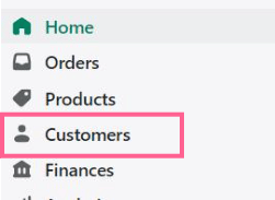 Customer drop down menu