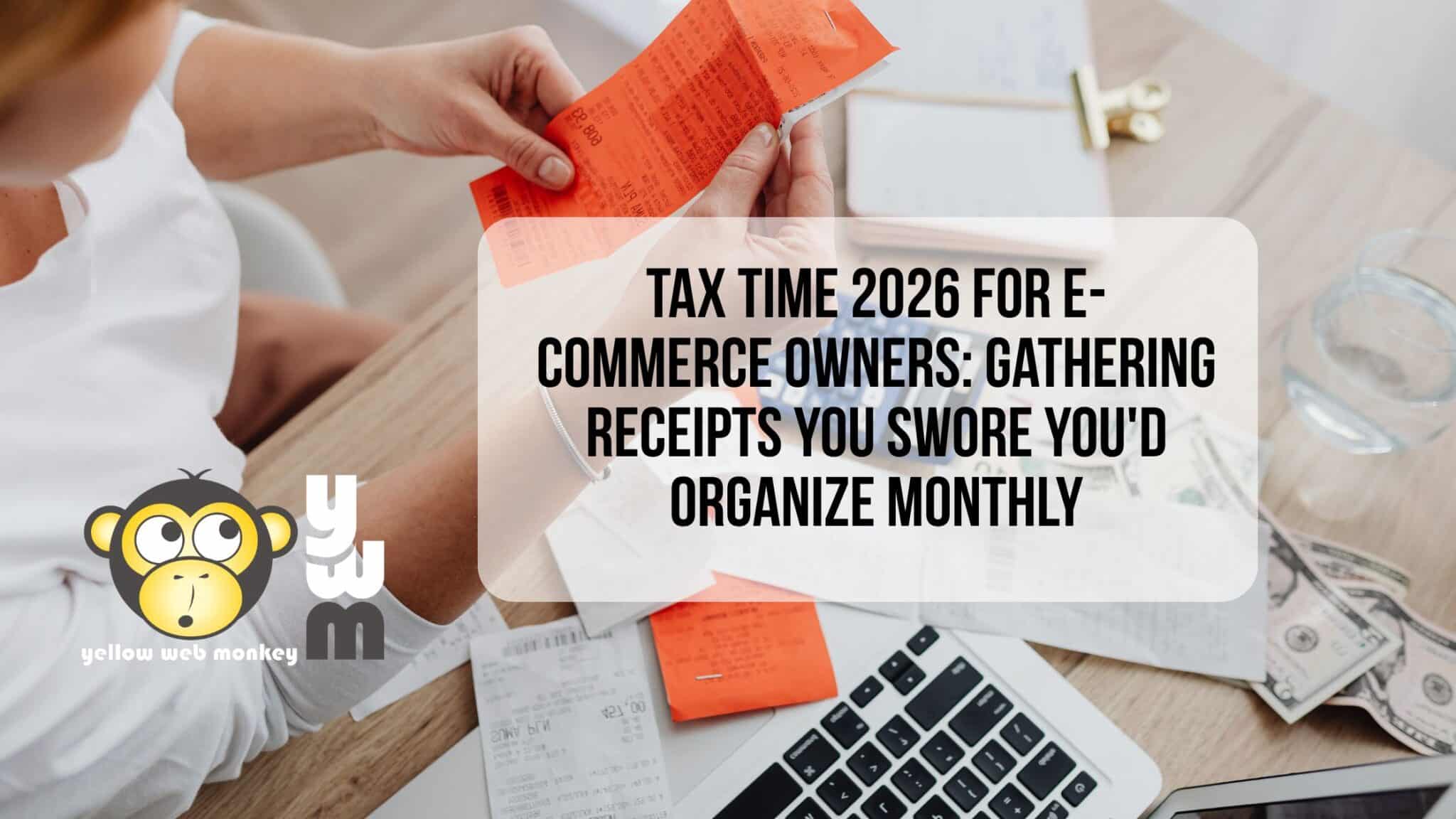 Woman sorting an unorganized pile of receipts and money for tax season